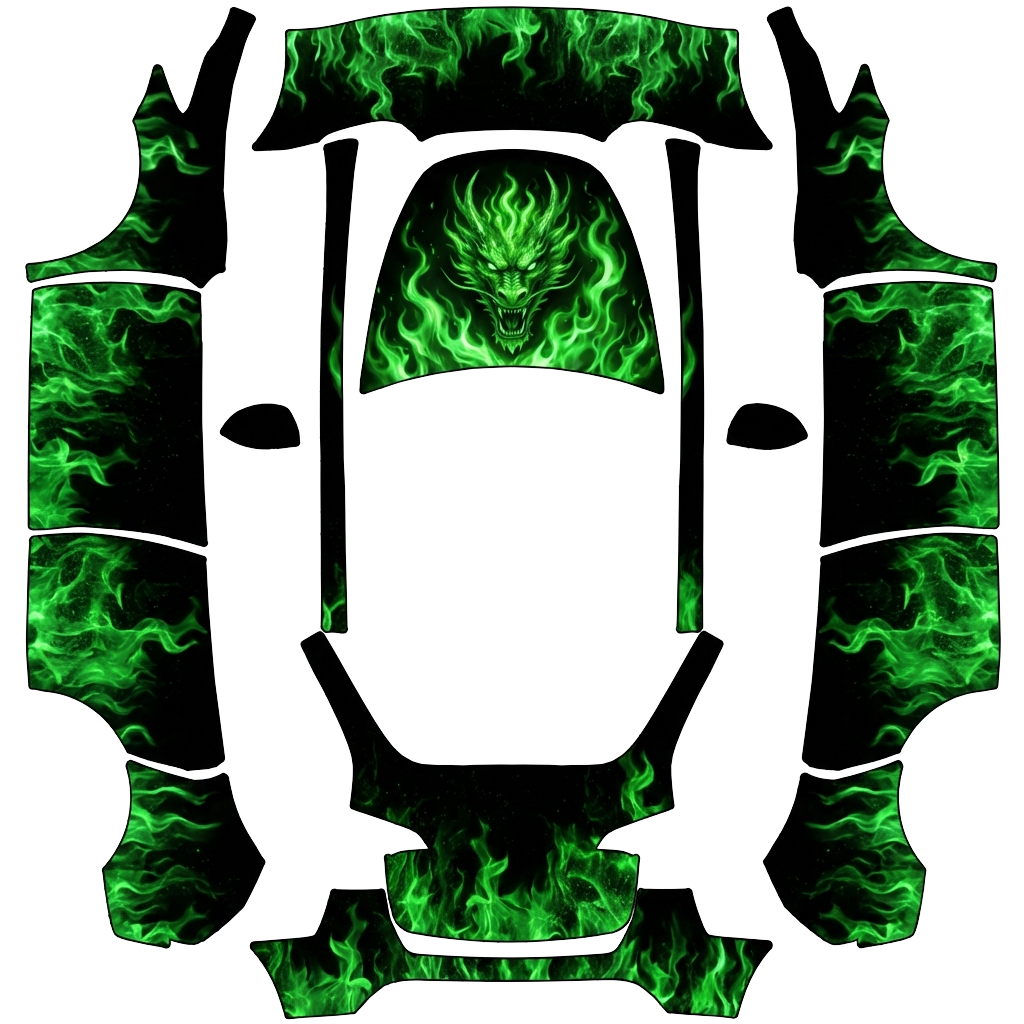 Model Y-folieringsdesign - flat wrap PNG for Model Y Paint Shop
