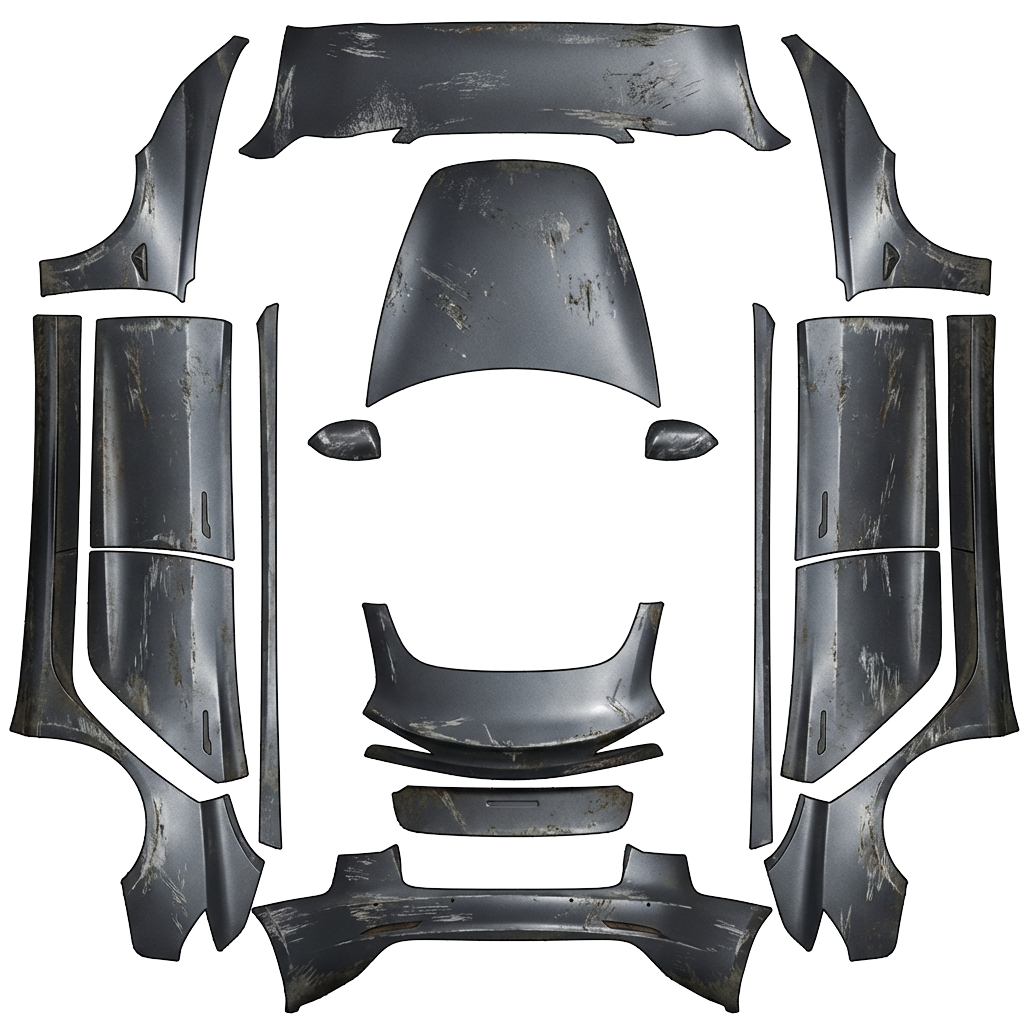 Model 3-folieringsdesign - flat wrap PNG for Model 3 (2024+ Standard/Premium) Paint Shop
