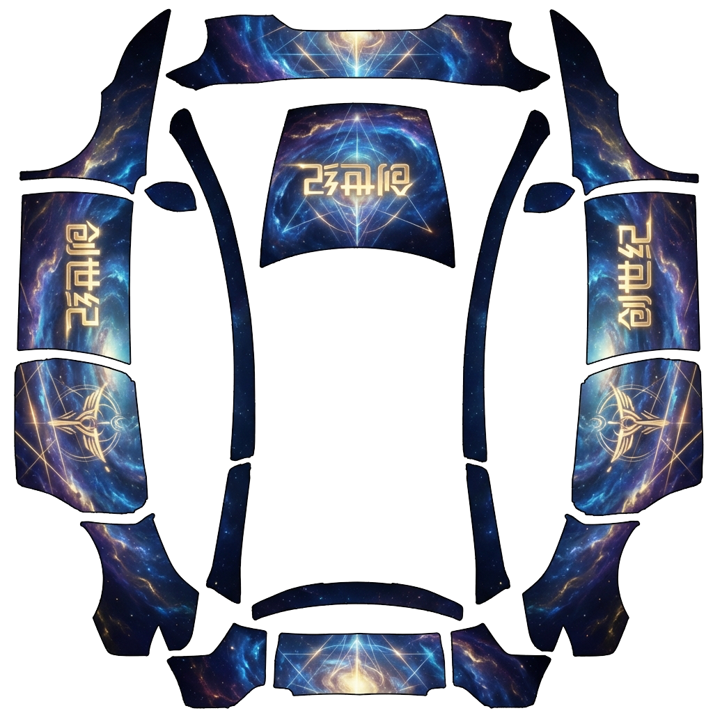 Model Y Wrap Design - flat wrap PNG for Model Y L Paint Shop