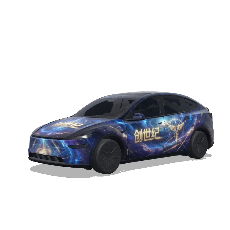 Tesla Model Y L custom wrap design
