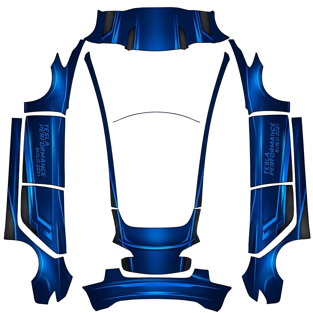 Model 3 Wrap Design - flat wrap PNG for Model 3 Paint Shop