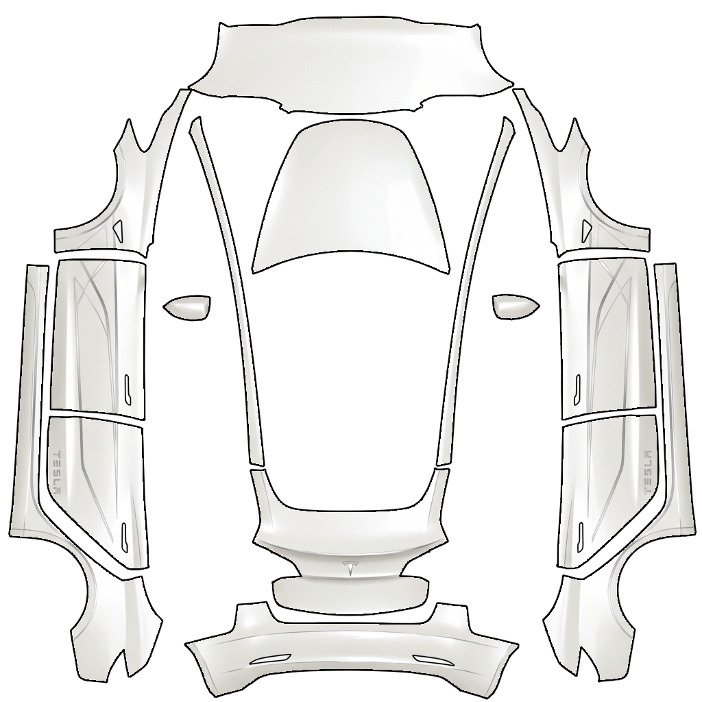 Model 3 Wrap Design - flat wrap PNG for Model 3 Paint Shop