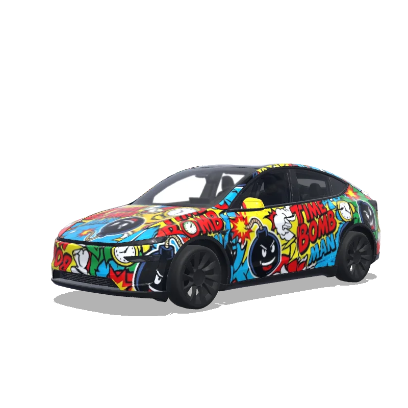 Tesla Model Y (2025+ Premium) custom wrap design