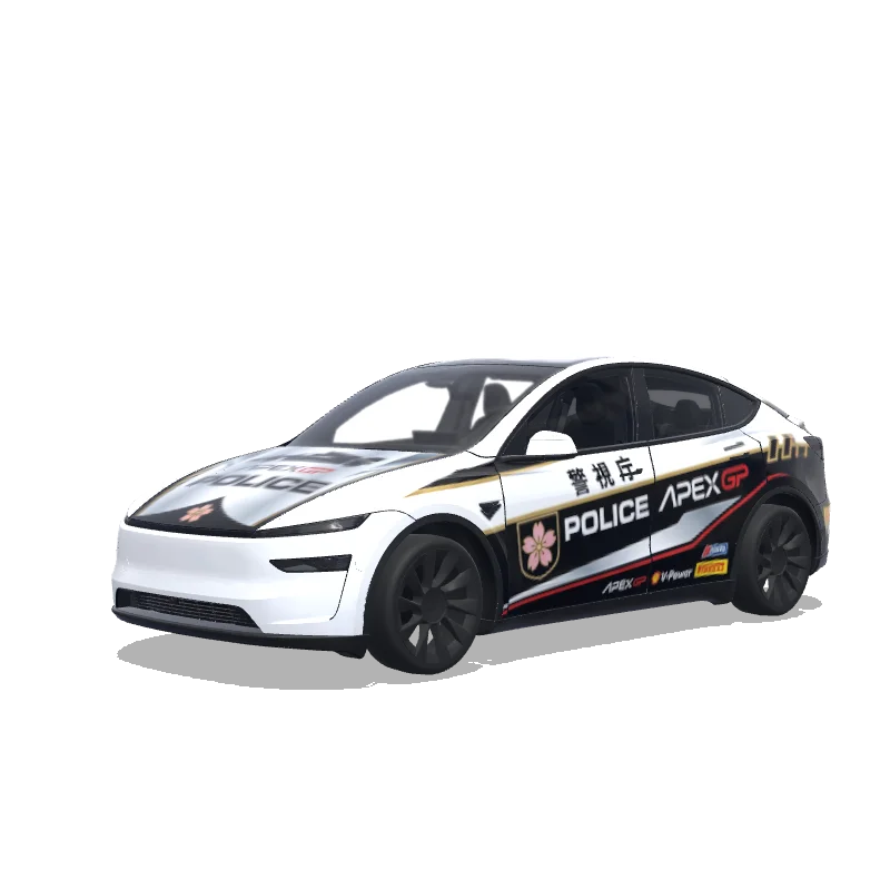 Police Model Y (2025+ Premium) wrap, 3D Paint Shop preview
