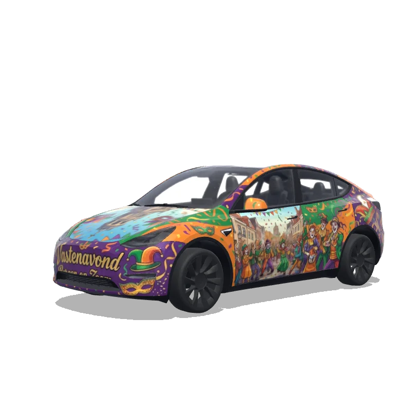 Tesla Model Y custom wrap design