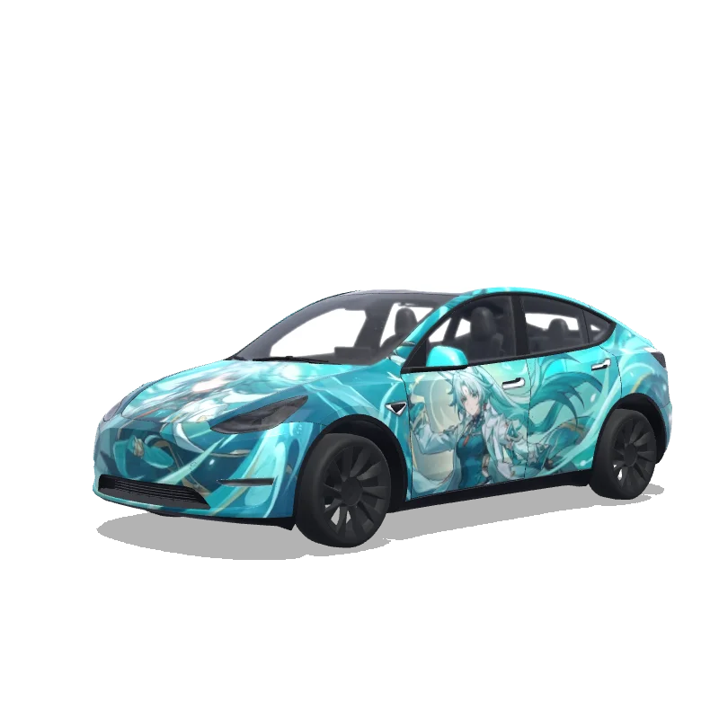 Tesla Model Y custom wrap design