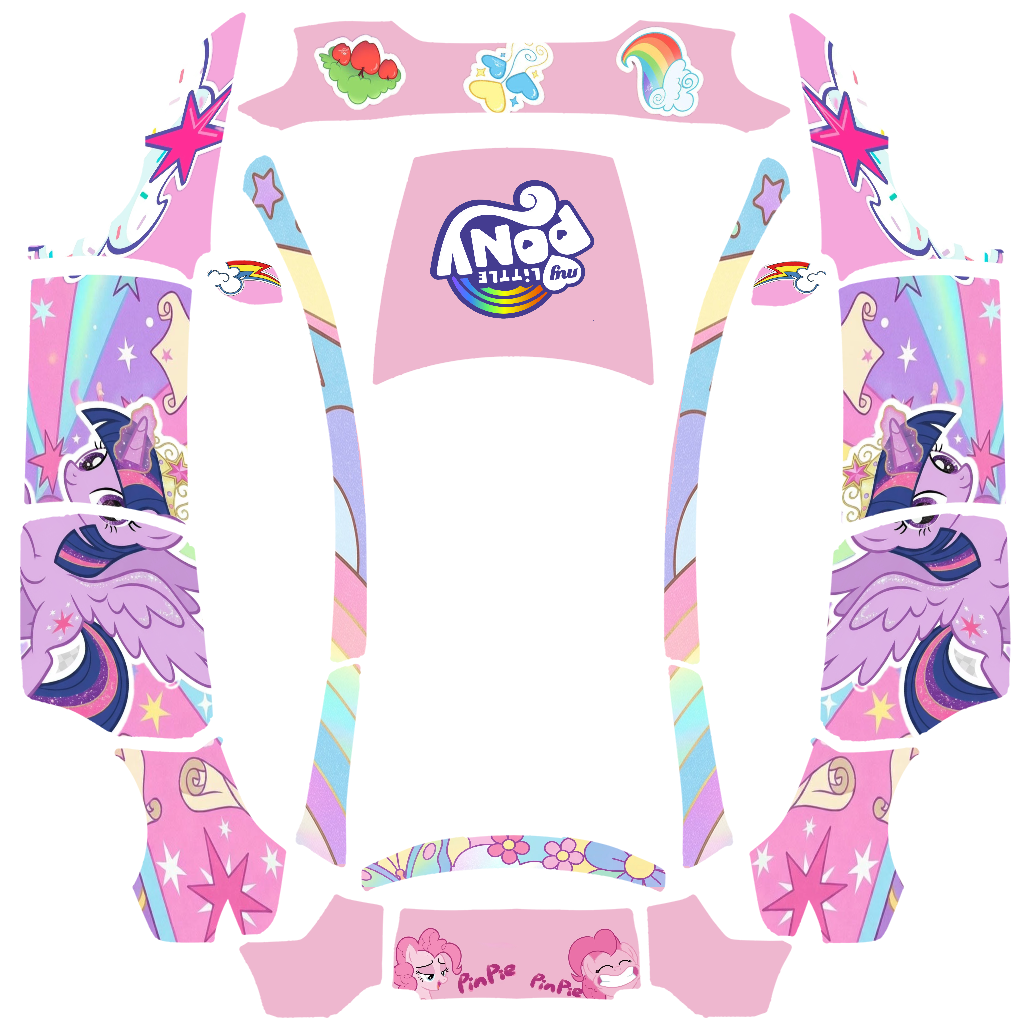 小马宝莉 - flat wrap PNG for Model Y L Paint Shop