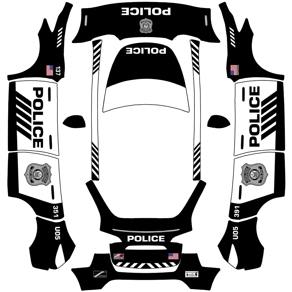 Model Y Wrap Design - flat wrap PNG for Model Y Paint Shop