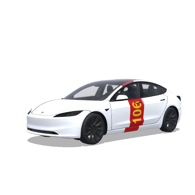 Tesla Model 3 (2024+ Standard/Premium) custom wrap design