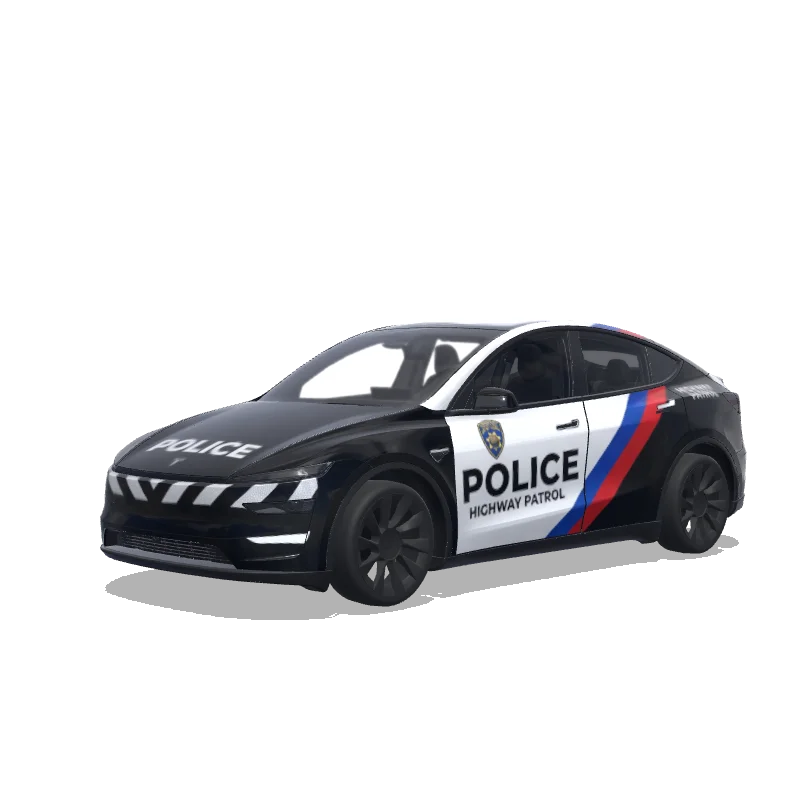 Police Model Y (2025+ Premium) wrap, 3D Paint Shop preview