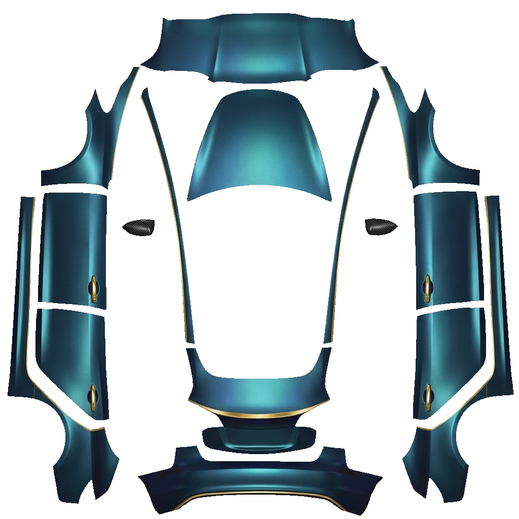 Model 3-folieringsdesign - flat wrap PNG for Model 3 Paint Shop