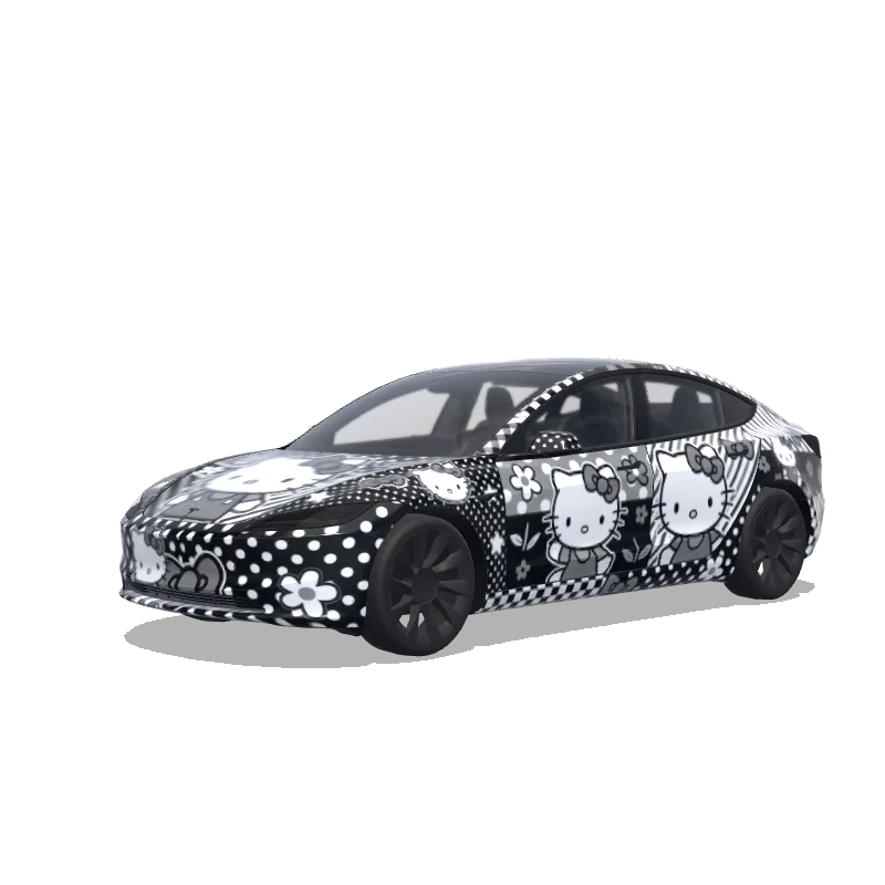 Tesla Model 3 (2024+ Standard/Premium) custom wrap design