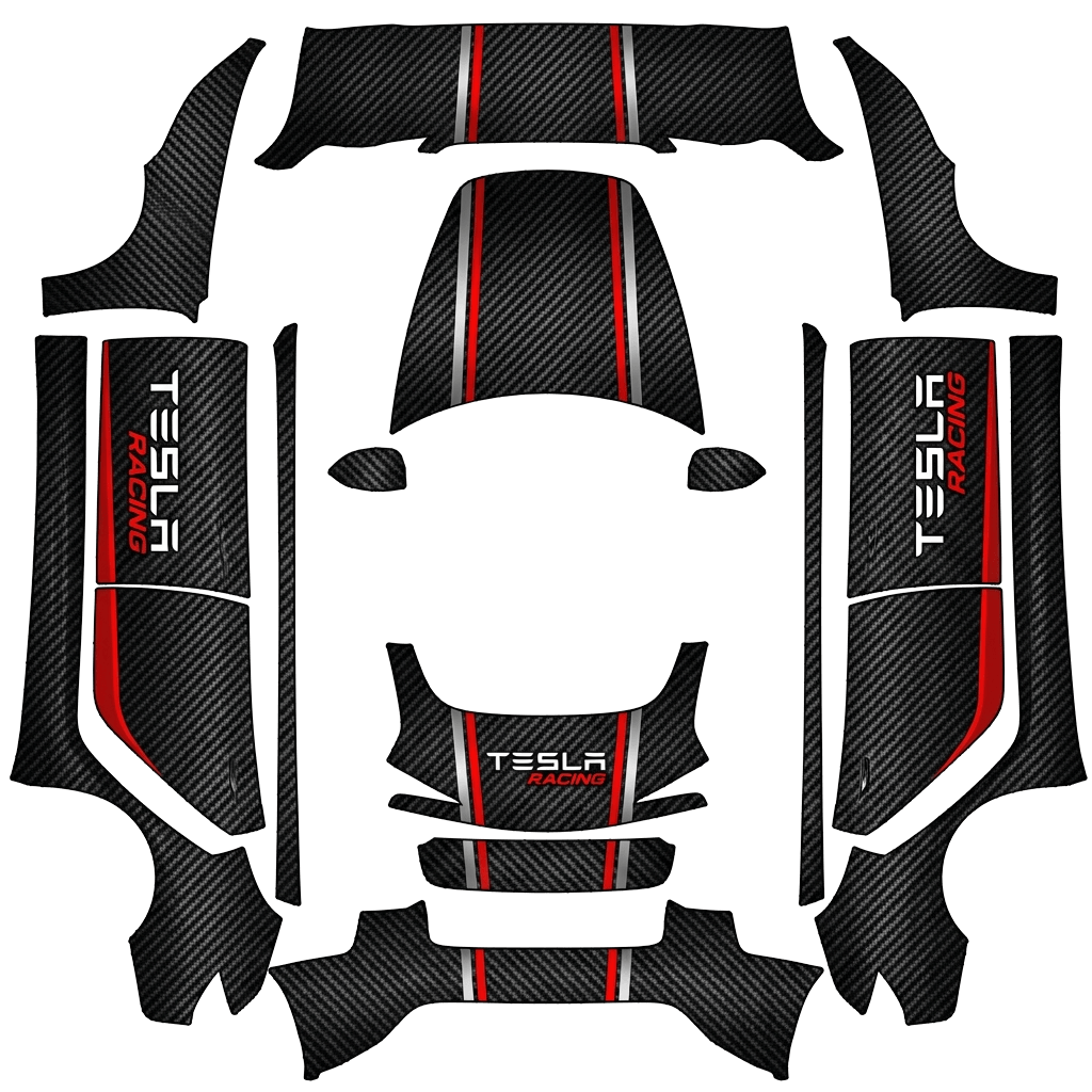 Model 3 Wrap Design - flat wrap PNG for Model 3 (2024+ Standard/Premium) Paint Shop