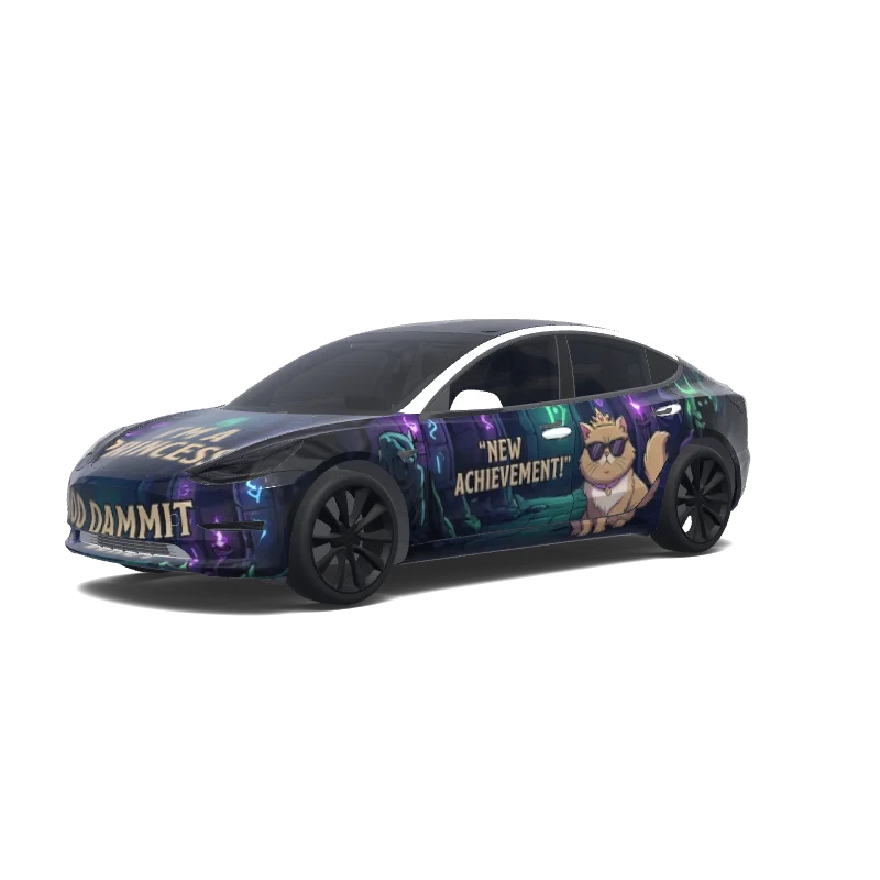 Tesla Model 3 custom wrap design