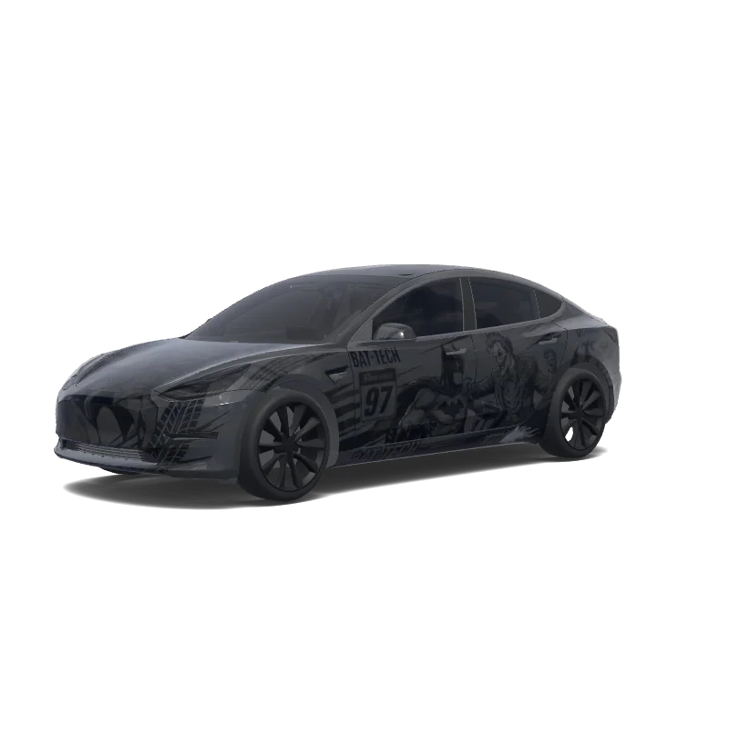 Tesla Model 3 anpassad wrap-design