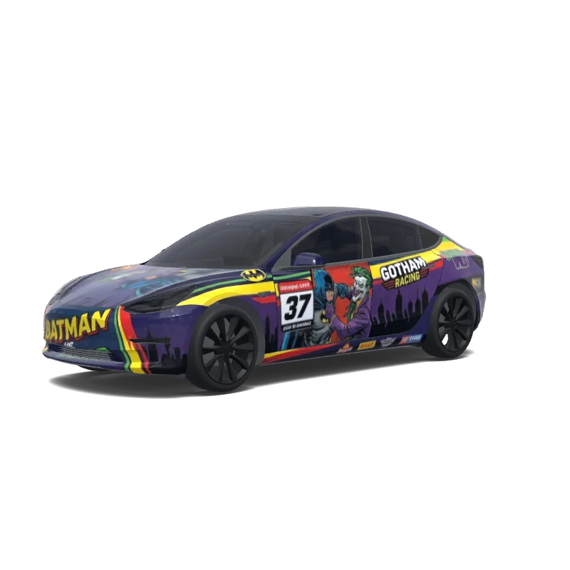 Tesla Model 3 tilpasset wrap-design