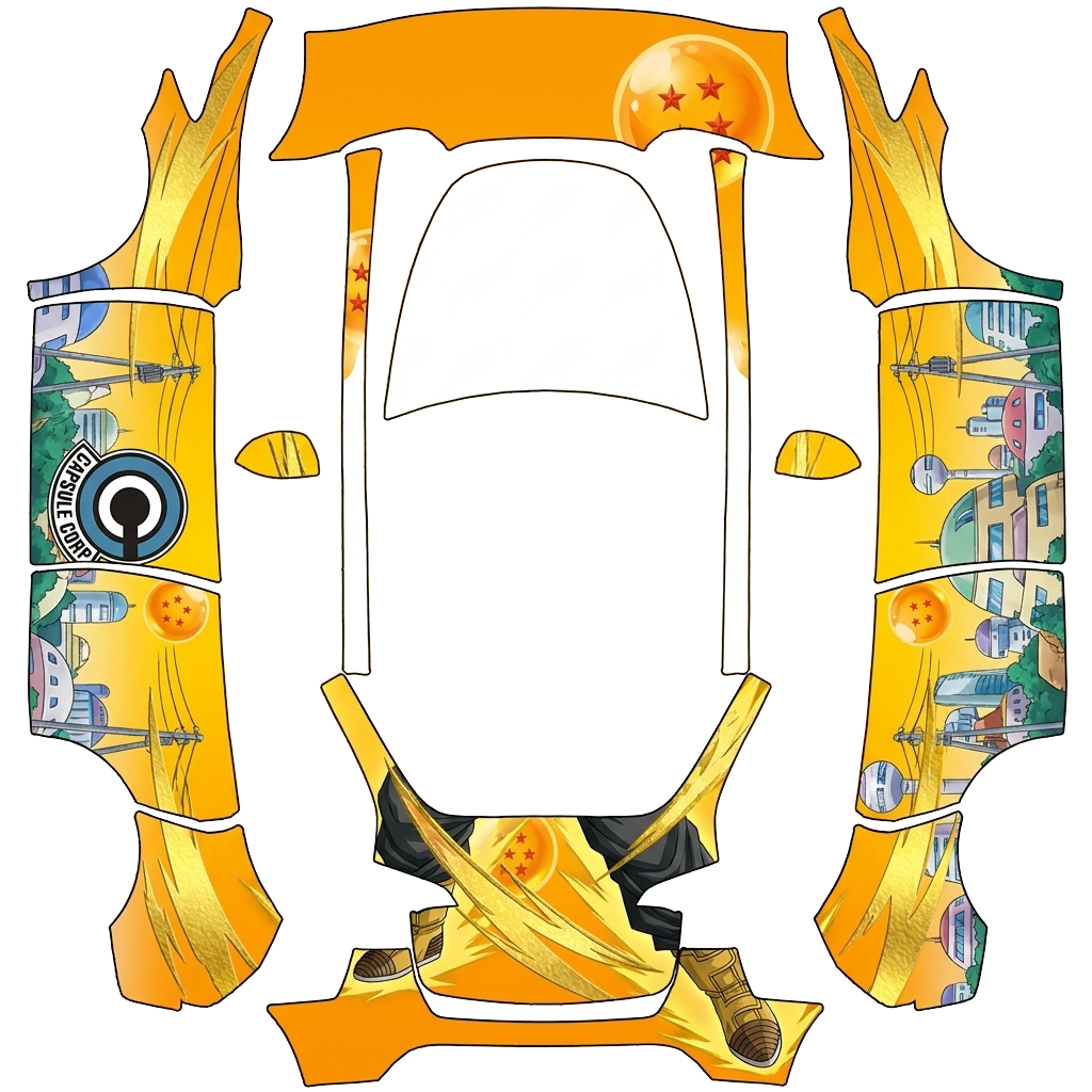 Model Y Wrap Design - flat wrap PNG for Model Y Paint Shop