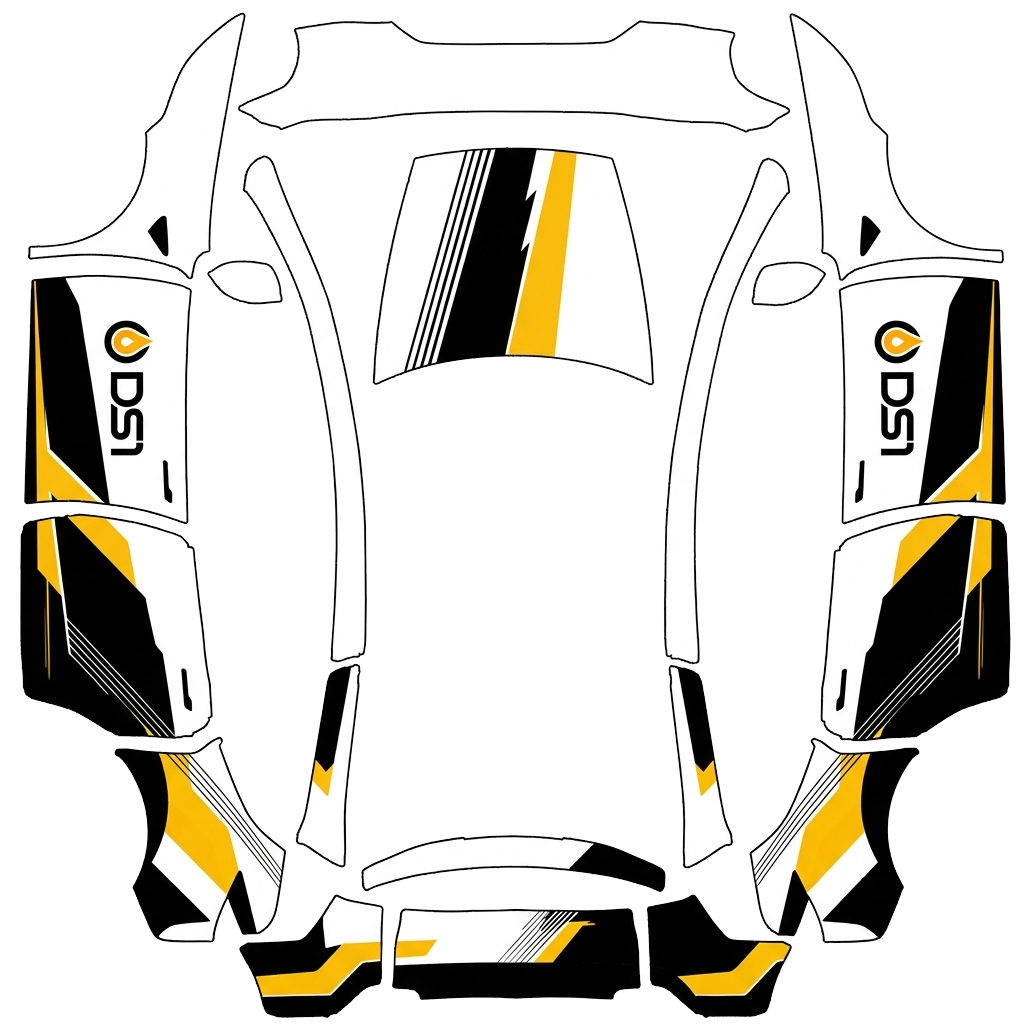 Model Y Wrap Design - flat wrap PNG for Model Y L Paint Shop