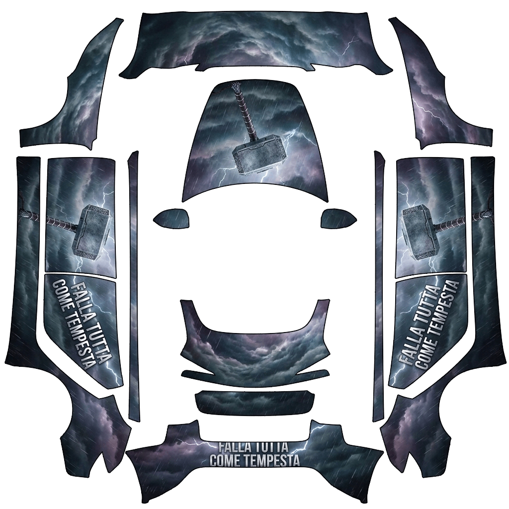 Model 3 Wrap Design - flat wrap PNG for Model 3 (2024+ Standard/Premium) Paint Shop