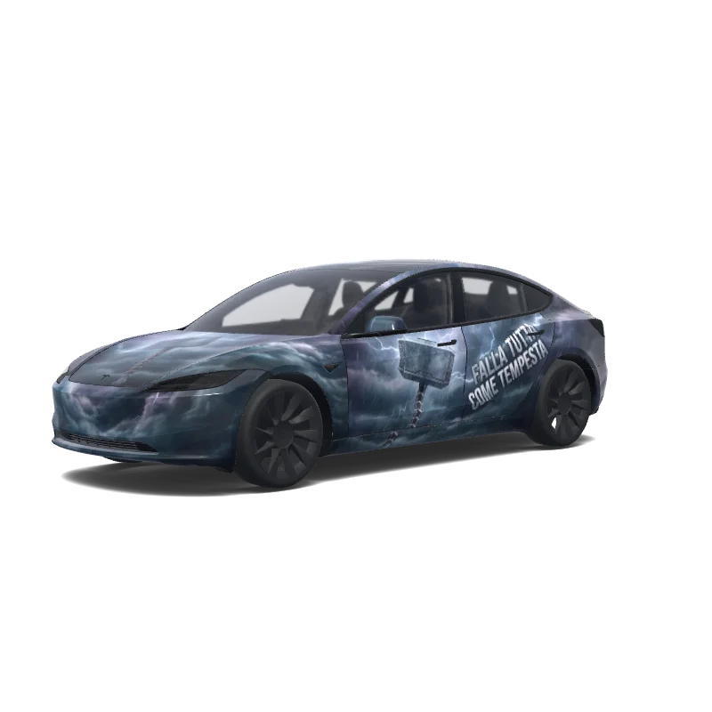 Tesla Model 3 (2024+ Standard/Premium) custom wrap design