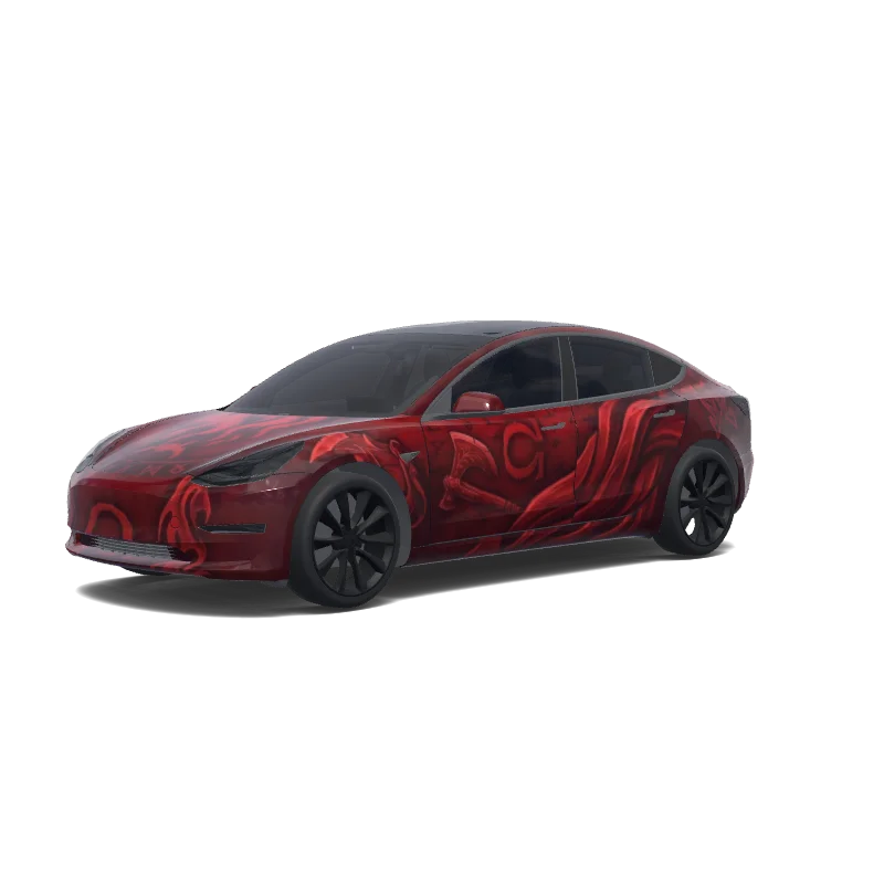 Tesla Model 3 aangepast wrap-ontwerp