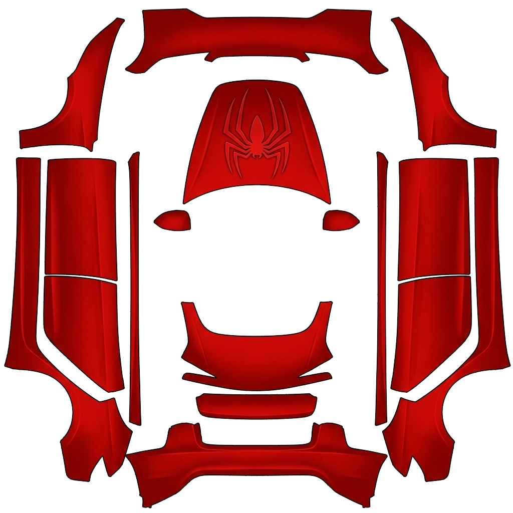 Model 3 Wrap Design - flat wrap PNG for Model 3 (2024+ Performance) Paint Shop