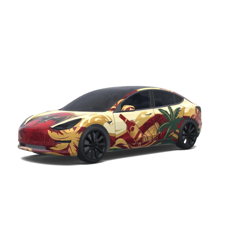 Tesla Model 3 custom wrap design