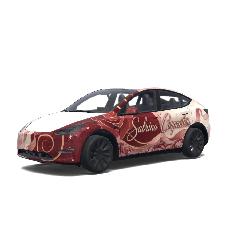 Tesla Model Y custom wrap design