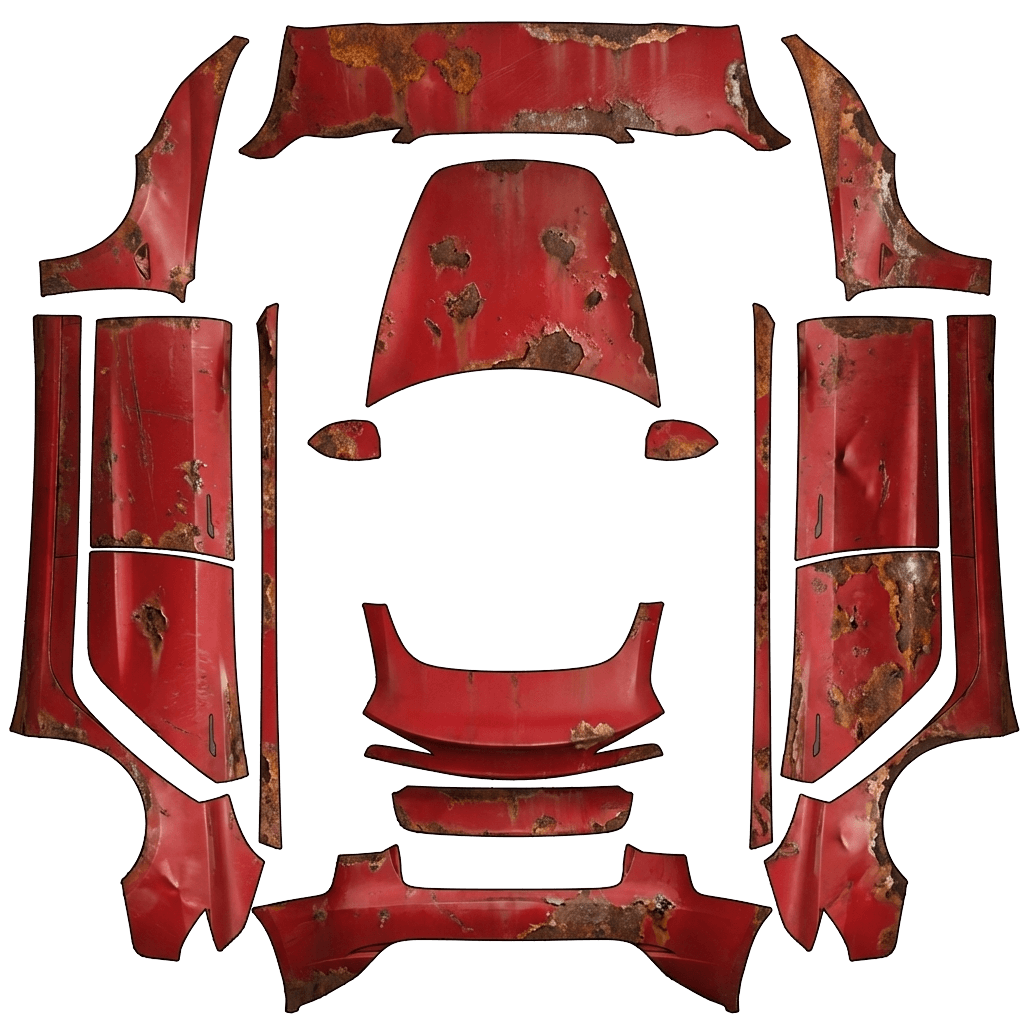 Model 3-folieringsdesign - flat wrap PNG for Model 3 (2024+ Standard/Premium) Paint Shop