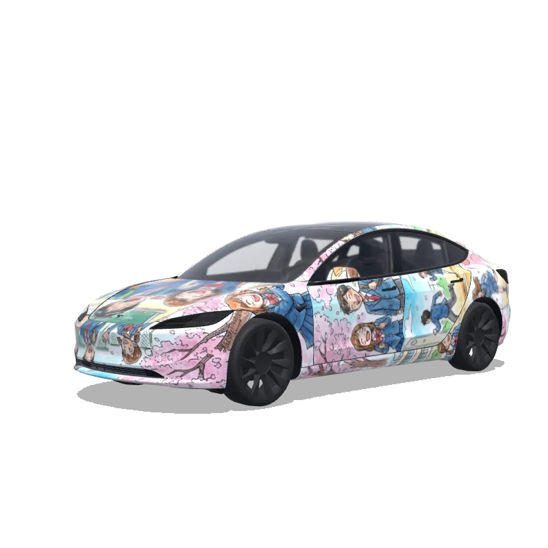 Tesla Model 3 (2024+ Standard/Premium) custom wrap design