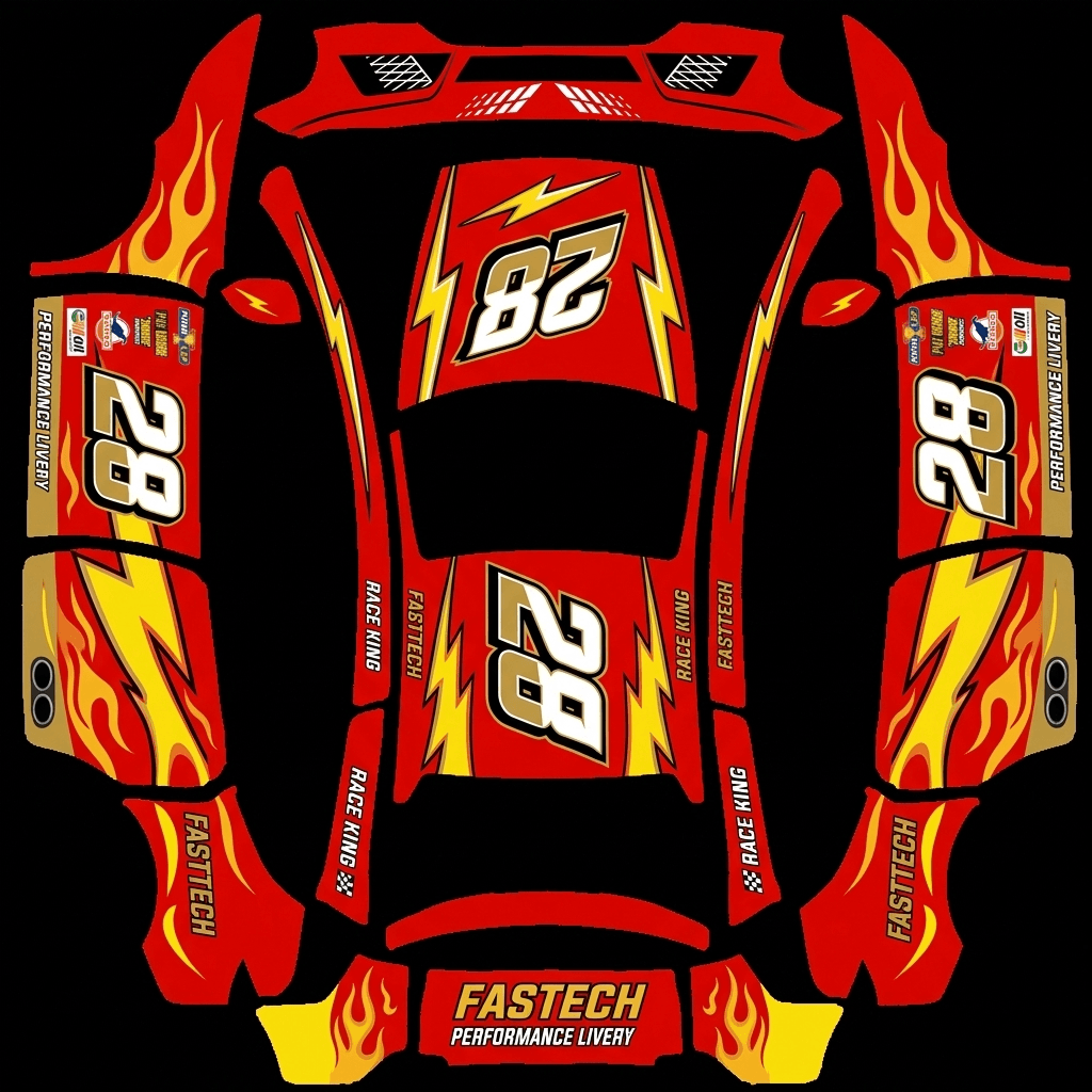 lightning-legend - flat wrap PNG for Model Y L Paint Shop