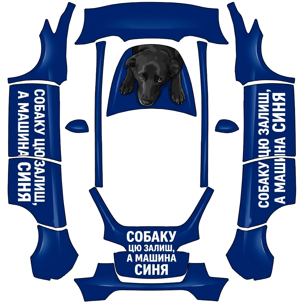 Model Y-folieringsdesign - flat wrap PNG for Model Y Paint Shop