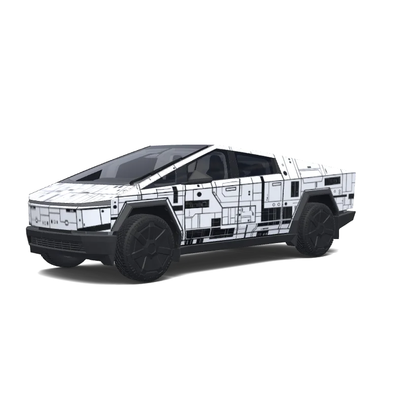 Tesla Cybertruck custom wrap design