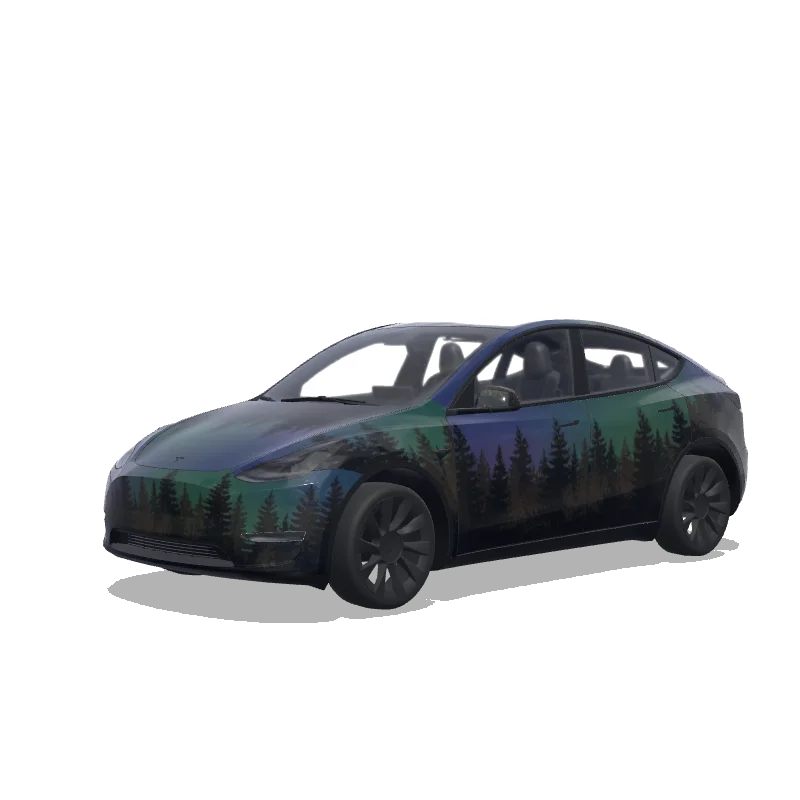 Tesla Model Y custom wrap design