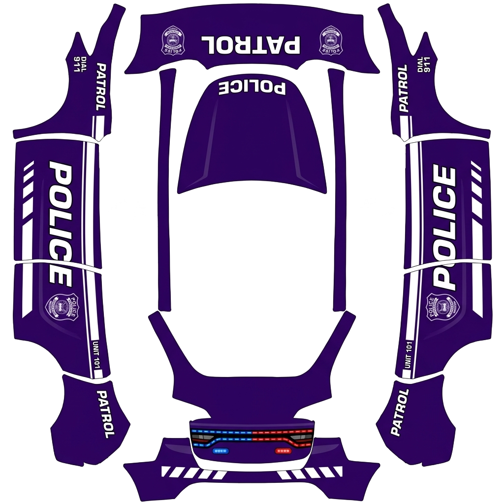 Model Y Wrap Design - flat wrap PNG for Model Y Paint Shop
