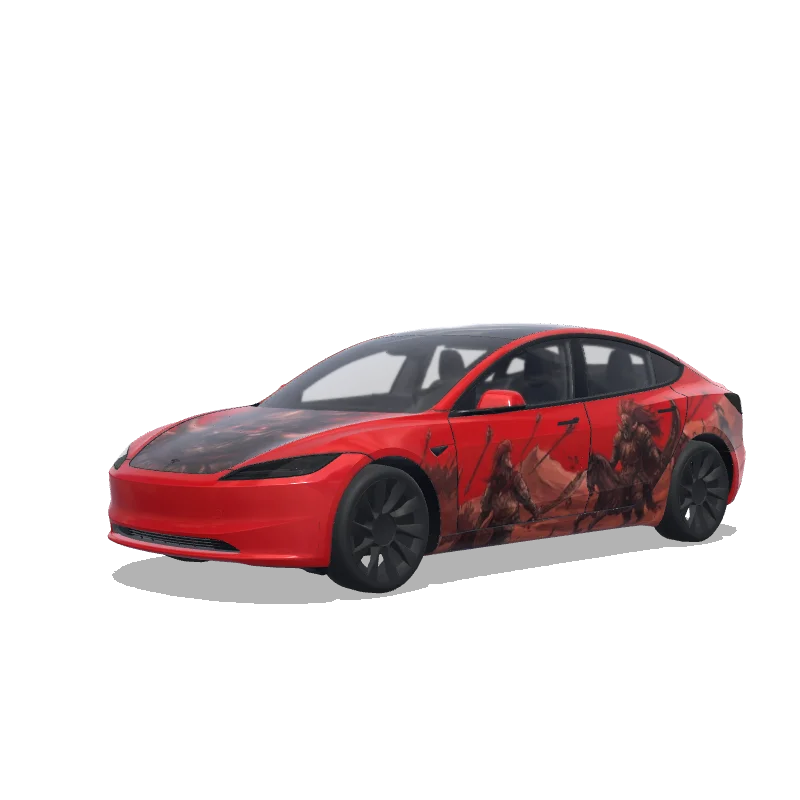 Tesla Model 3 (2024+ Standard/Premium) custom wrap design