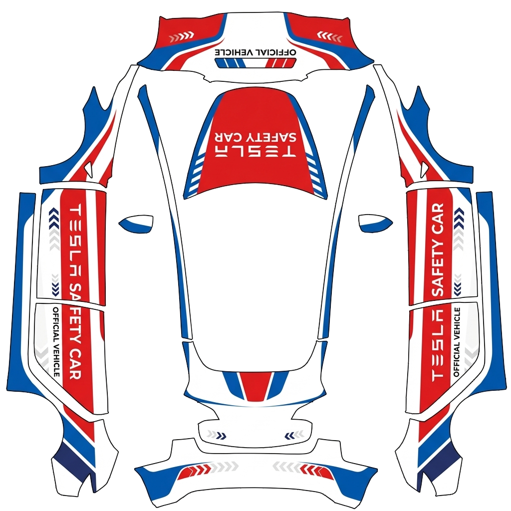 Model 3 Wrap Design - flat wrap PNG for Model 3 Paint Shop