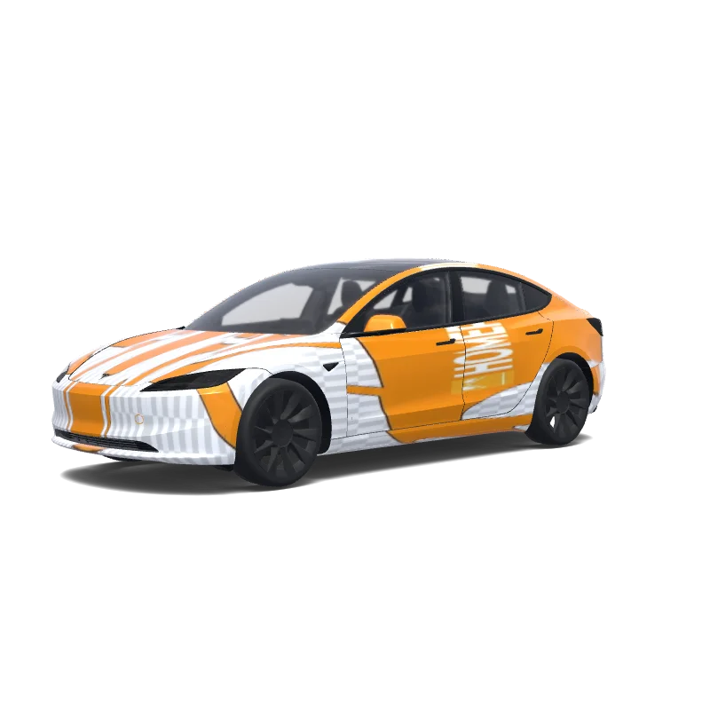 Tesla Model 3 (2024+ Standard/Premium) custom wrap design