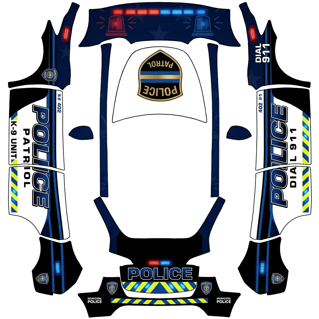 Model Y Wrap Design - flat wrap PNG for Model Y Paint Shop