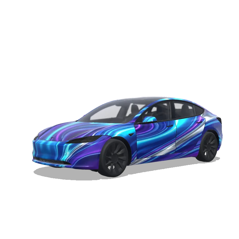 Tesla Model 3 (2024+ Standard/Premium) custom wrap design
