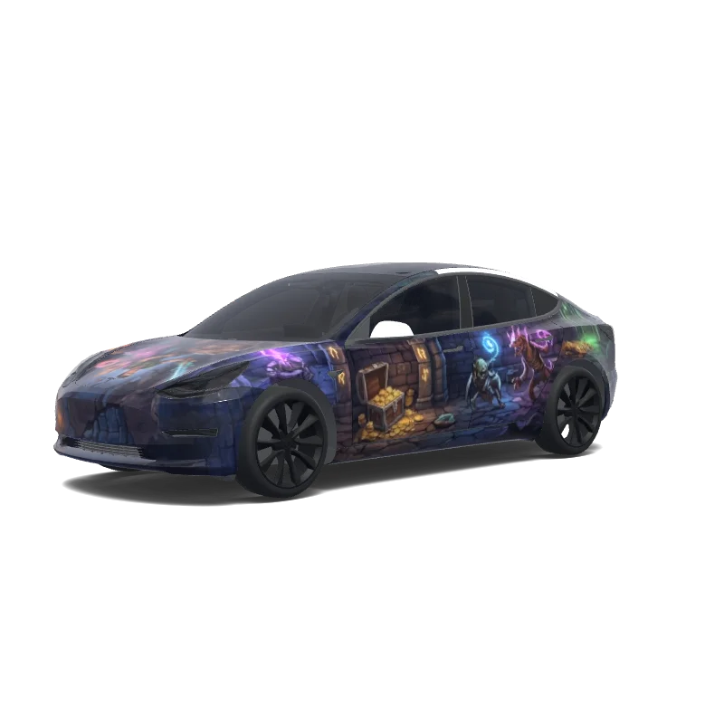Tesla Model 3 custom wrap design