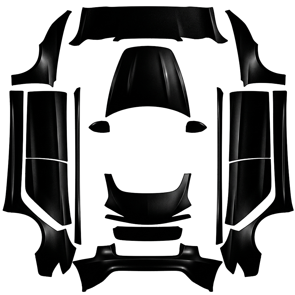 Model 3-folieringsdesign - flat wrap PNG for Model 3 (2024+ Standard/Premium) Paint Shop