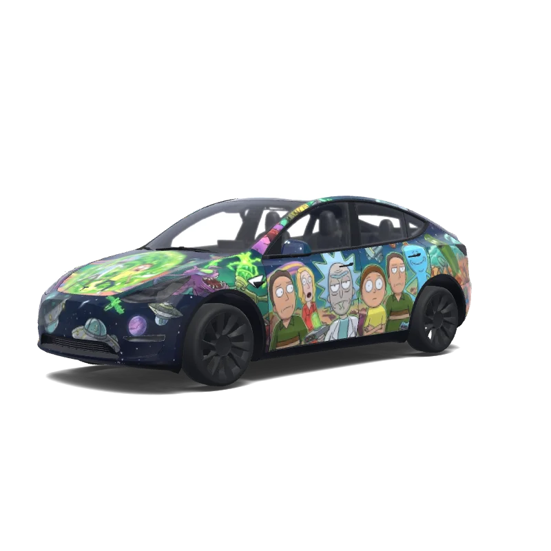 Tesla Model Y tilpasset wrap-design