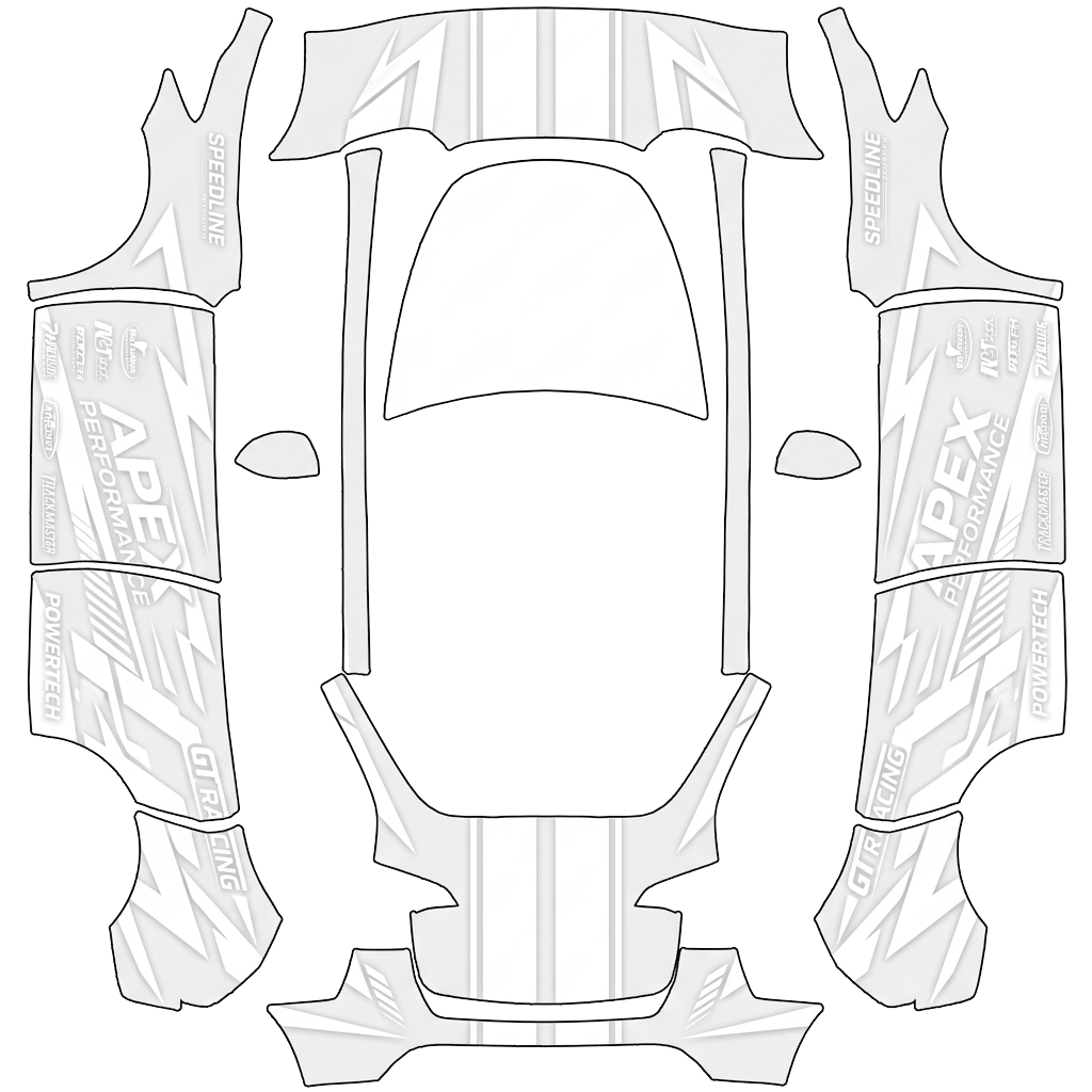 Model Y Wrap Design - flat wrap PNG for Model Y Paint Shop