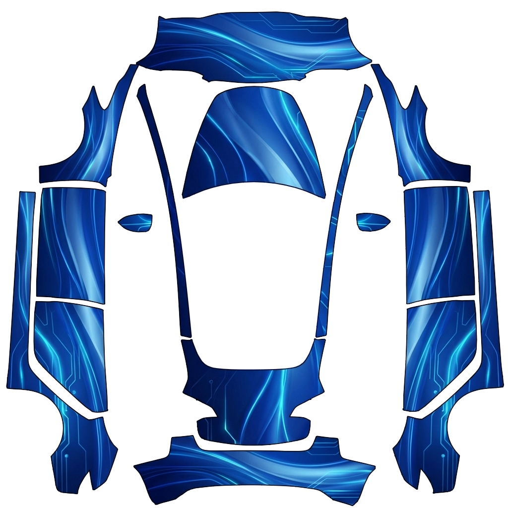 Model 3 Wrap Design - flat wrap PNG for Model 3 Paint Shop
