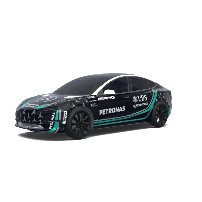 Tesla Model 3 tilpasset wrap-design