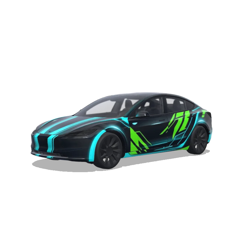 Tesla Model 3 (2024+ Standard/Premium) custom wrap design