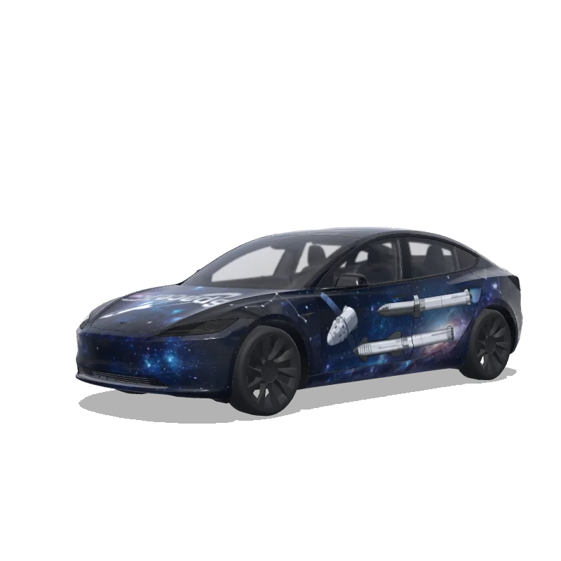 Tesla Model 3 (2024+ Standard/Premium) custom wrap design