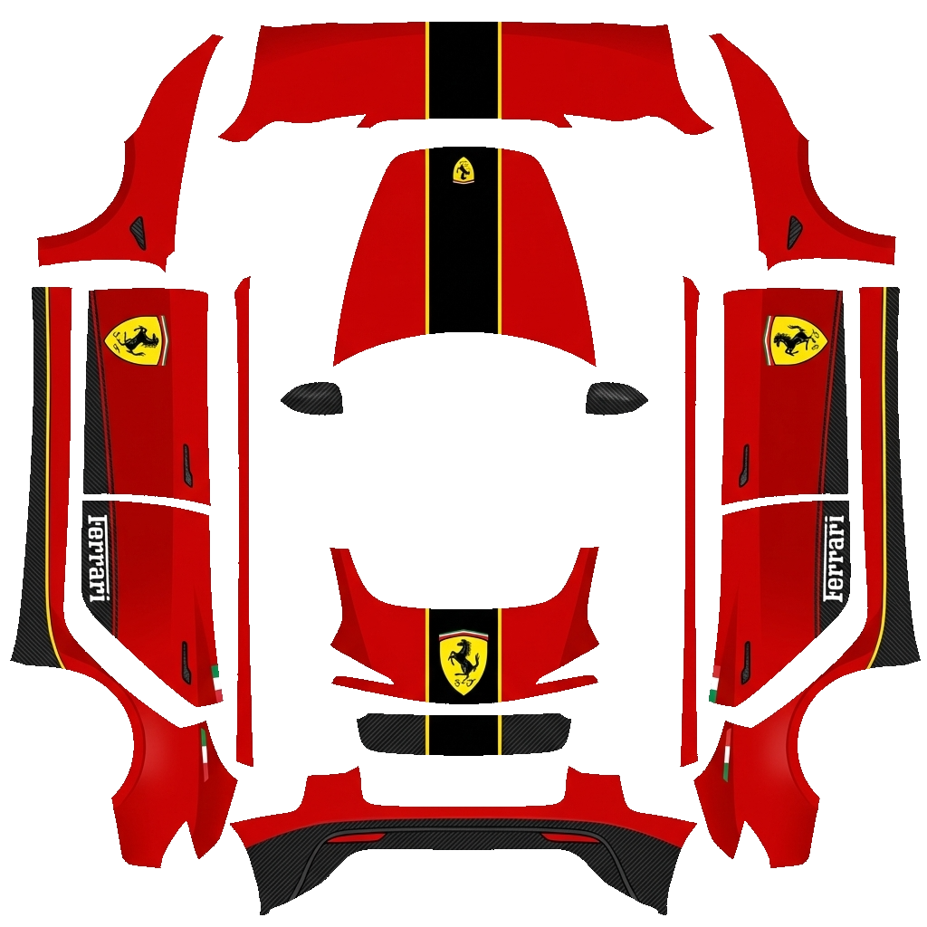 Model 3 (2024+) Standard & Premium Design - flat wrap PNG for Model 3 (2024+ Standard/Premium) Paint Shop