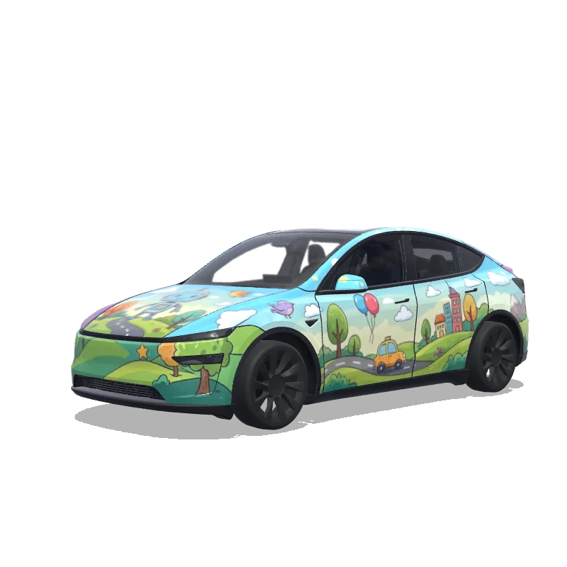 Tesla Model Y (2025+ Premium) custom wrap design